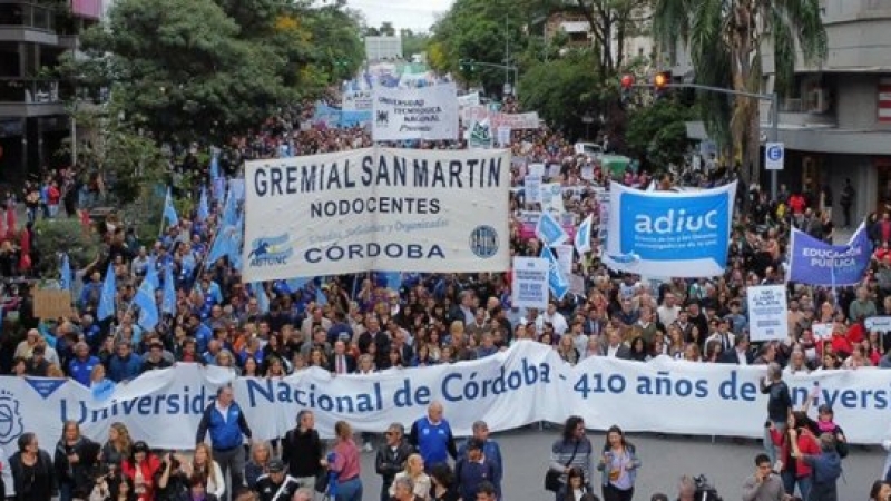 Córdoba define a qué hora se realiza la tercera Marcha Federal Universitaria