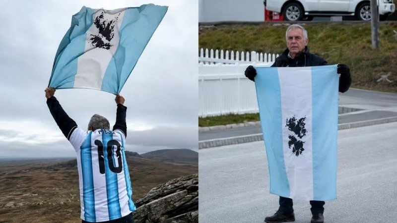 La bandera argentina volvi&oacute; a flamear en las Islas Malvinas tras 44 a&ntilde;os: el homenaje en Puerto Argentino y Darwin