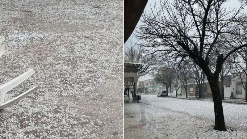 Cay&oacute; granizo y fuertes lluvias en distintas localidades de C&oacute;rdoba