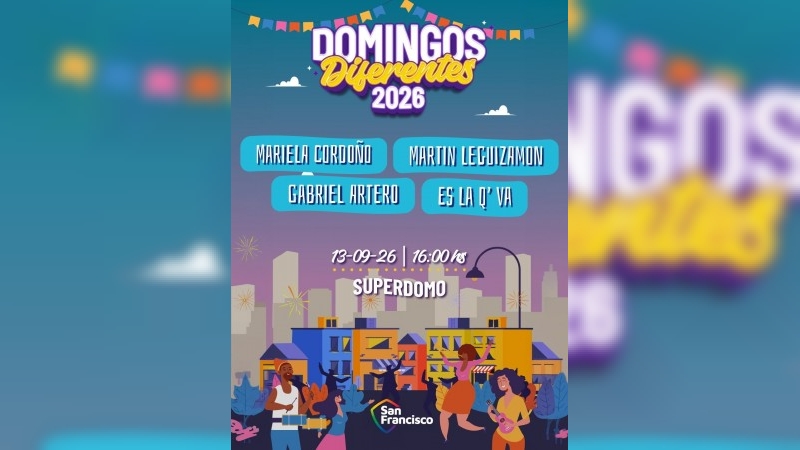 Este domingo llega la cuarta fecha del ciclo "Domingos Diferentes" en el Superdomo