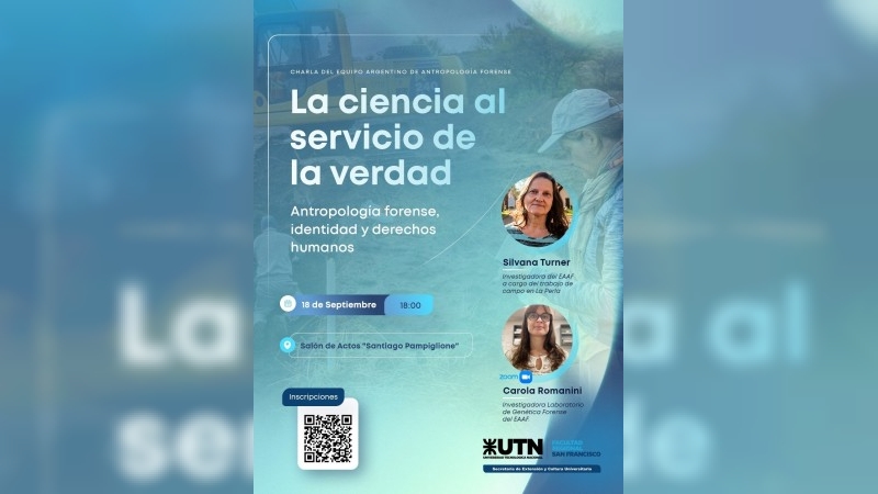 El Equipo Argentino de Antropología Forense disertará en la UTN San Francisco