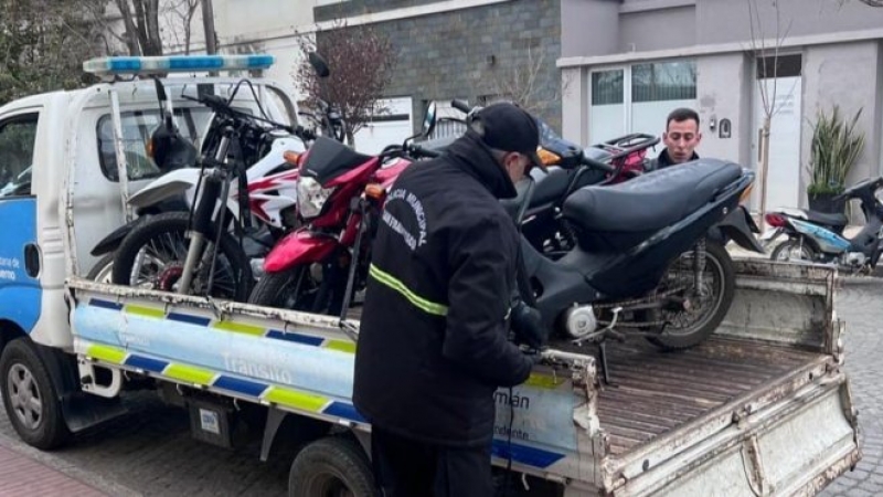 Secuestraron 14 motocicletas durante un control vehicular 