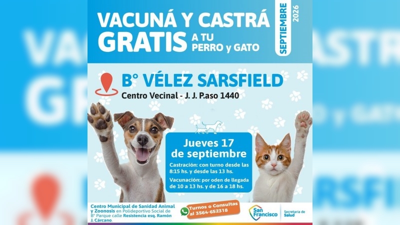 Cronograma de la campa&ntilde;a de vacunaci&oacute;n antirr&aacute;bica y castraciones para esta semana