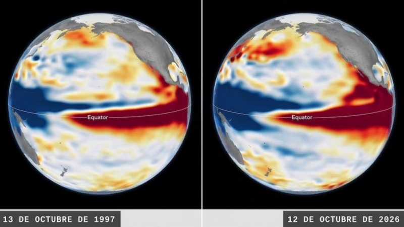 El Ni&ntilde;o de 2026 bajo la lupa de NASA: qu&eacute; detectaron los sat&eacute;lites y por qu&eacute; podr&iacute;a ser m&aacute;s intenso